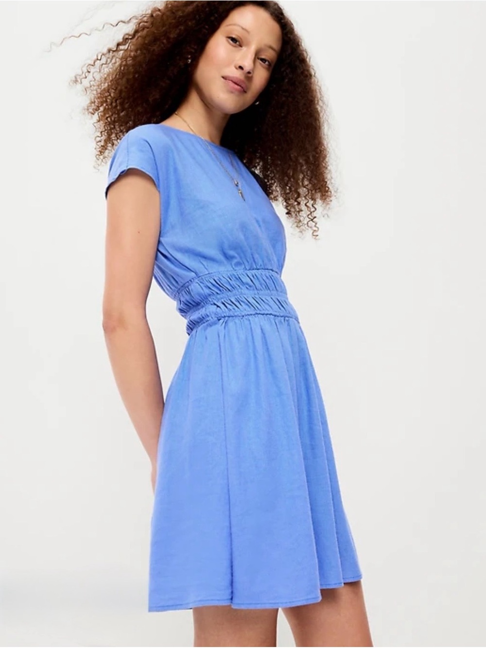 Old Navy Smocked-Bodice Fit & Flare Mini Dress